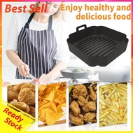 Air Fryer Silicone Pot Easy Cleaning Reusable Air Fryer Silicone Liners Food Safe Rectangular Air Fr