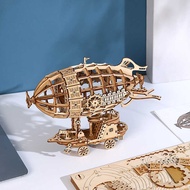3D Creative Three-Dimensional Puzzle Handmade d i y Wooden Airship Desktop Decoration Model Children