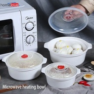Microwave Oven Special Soup Bowl With Cover Round Fresh-keeping Box Heating Lunch Box Large Instant Noodle Box Hot Soup Pot Plastic Utensils homelove