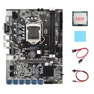 【 LA3P】-2X B75 ETH Miner Motherboard 12 PCIE to USB+G620 CPU+SATA Cable+Switch Cable+Thermal Pad LGA1155 B75 USB BTC Motherboard