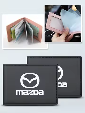 Premium Hand-Woven Leather Car Card Holder for Mazda – Fits 2, 3 (MS), 6, CX-5/CX5/CX-7/CX-9/CX/3/CX