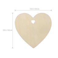 DIY decorative piece Wooden heart, wooden circle, wooden star 10cm