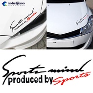 NOBELJIAOO 1Pc 7.5"x 2.8" Reflective Sports Mind Letter Logo Decal Vinyl Car Stickers Headlight Stic