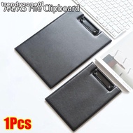 TRENDYZONE0I 1Pcs A4 A5 Clipboard, PU Leather With Clip Buckle Conference File Folder, Durable Black
