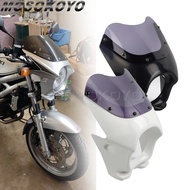 MJ Cafe Racer Headlight Fairing Front Cowl Mask For Honda Suzuki Yamaha Kawasaki Ape Monkey Benri CB