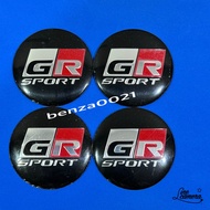 โลโก้* GR sport ติดดุมล้อ Toyota โลโก้ติดดุมล้อ ขนาด 5.6 cm (ราคาต่อชุด มี 4 ชิ้น )