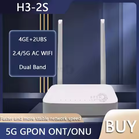 5G GPON ONT H3-2S 4GE +2USB Dual Band AC ONU WIFI ONT PPPOE FTTH Modem Fiber Optic Without Power Sup