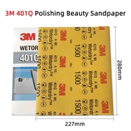3M 401Q Beauty Sandpaper 1500/2500 Grit 227×280mm Car Paint Surface Scratch Repair Beauty Polishing 