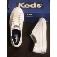KEDS 2021 summer new leather shoes cowhide material white shoes KicKEDStart sneakers all-match girl single shoes hot sale