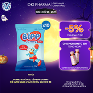 Combo 10 gói Kẹo dẻo Bipp Gummy bổ sung Calci & Tăng chiều cao cho bé