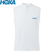 HOKA ONE ONE เสื้อเชิ้ตแขนกุดสบายสำหรับผู้ชายฤดูใบไม้ผลิและฤดูร้อน