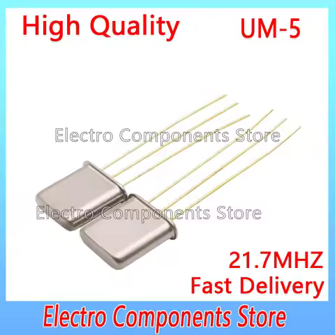 5PCS 21.7MHZ Crystal Filter 3-pin 21.7M UM-5 Q21.7M 3Pin DIP-3 21.7000MHZ MCF Quartz Walkie-talkie S