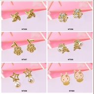 MORNING STAR 925 Sterling Silver with Gold Plated  NT-7  Women Ladies Stud Earring