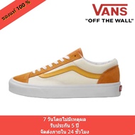 【Limited time discount】VANS รองเท้าผู้หญิง รองเท้าสไตล์ผู้ชาย รองเท้าผ้าใบส้นเตี้ยสีส้มโซดา