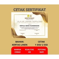 Print A4 Size Linen Paper Award Certificate | Print Certificates (1 Day Process)