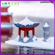 Micro-landscape Resin Gazebo House Decorations for Home Miniatures Tabletop Ornament  yuanhaoz