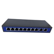 [lzdjlmy2ua] 9 Port 10/100Mbps 8 POE Port & 2 Uplink Power Over Ethernet Switch Adapter New