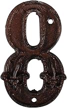 Esschert Design Cast Iron House Number 8, Rust Brown, 7.8 x 1.1 x 12.6, DB62-8