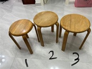二手木圓凳三張