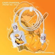 Kimetsu No Yaiba Character Wave Charger Case For iPhone Cable End and Charger Protective Case