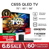 2024 TCL C655 4K QLED PRO 75 95 98 inch | AI Smart Google TV | Eye care