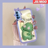 เคส JIUMOO สำหรับ OPPO Reno 4 5G Reno4 5G Reno 4 SE เคสการ์ตูน3D สัตว์ประหลาดน้อยสีสันสดใสกล้องมอนสเตอร์ตัวน้อยนิ่มสำหรับเลนส์กันกระแทกแบบใสเคสมือถือป้องกันซิลิโคนเรียบง่ายปลอกปลอกความคิดสร้างสรรค์โปร่งใส