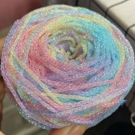 手染线空心纱紫光幻彩空心纱暴力熊发夹手工编织线粗1.8-2mm左右Hand-dyed thread hollow yarn purple light magic color hollow yarn v