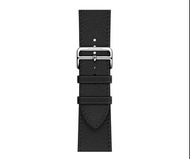 全新 Apple Watch Hermès - 45mm Noir Leather Single Tour Deployment Buckle 錶帶Watch Band 45mm