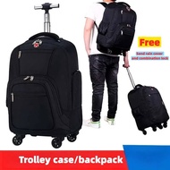 Waterproof trolley backpack 18-inch computer bag luggage travel bag travel bag with wheels travel ba