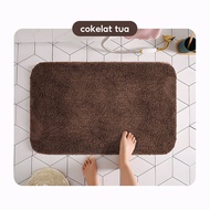 OHSOME - Dajiang Room Mat Velvet Yellow Gray/ Brown Soft Foot Mat Size 40*60