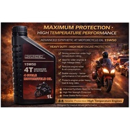 MPAO base oil Premium SAE 15W50 Fully Synthetic Engine Oil 4T engine oil with Double Ester Additive