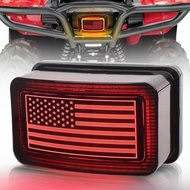 OVOVS Atv/Utv Parts &amp; Accessories ATV Tail Light with US Flag Red Brake Light ATV smoke Tail Light for Yamaha Viking