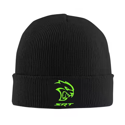 Dodge Hellcat Srt Logo Warm Knitted Cap Winter Knit Bonnet Hat Skullies Beanies Hip Hop Caps for Uni