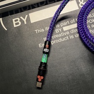 [eva No. 1 Machine] Single Crystal Copper Luminous Keyboard Cable No. 1 Machine Purple Green Handmad