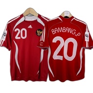 Original Bambang Pamungkas #20 Timnas Indonesia National Team Home 2006 Fantasy Garuda Red Original 