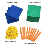Ten Blocks Complete Set Kids Math Plaything Math Blocks Plastic Base Ten Set Cube Kids Math Playthin