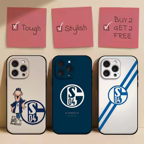 S-Schalke 04 Phone Case For Iphone 16 15 11 13 14 Pro Max 7 8 Plus X Xr Xs Max 12mini Black Shell Co