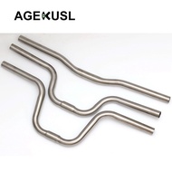 AGEKUSL Titanium Ti Bike Handlebar M Bar Width 545mm/550mm For Brompton 3Sixty Pikes Birdy Folding Bicycle