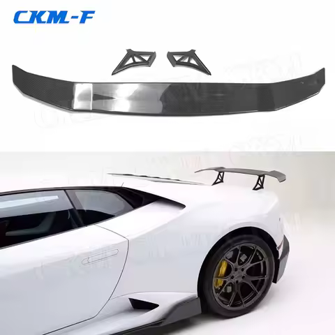 Carbon Fiber Material Rear Trunk Lip Spoiler Wings Case for Lamborghini Huracan LP610 LP580 2014-201