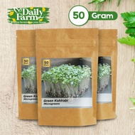 Benih Sayur Microgreen Green Kohlrabi Microgreen ( 50 Gram )
