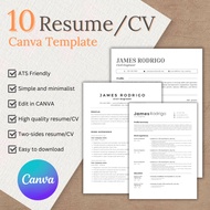 10 Resume Curriculum Vitae Template | ATS Friendly Resume | Professional and Minimalist Resume