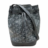 GOYARD 戈雅 PETIT FLOT 水桶包 PVC帆布 灰色 銀釦