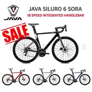 (ผ่อนได้)จักรยานเสือหมอบ JAVA SILURO 6 เฟรมอลุตะเกียบคาร์บอน ชุดเกียร์ Shimano Sora 18 speed แฮนด์ Integrated Decaf.