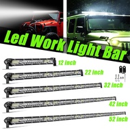 Super Bright Super Slim 7/12/22/32/42/52 Inch Led Work Light Bar 12V 24V Combo LED Bar Offroad for T