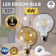 G95 CLEAR AMBER 4W LED CANDLE BULB G95 EDISON BULB LIGHTING DECORATION GLOBE MENTOL WARM LIGHT SILIN