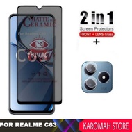 2 in 1 Ceramic Mate REALME C63 Privacy Screen Protector Package