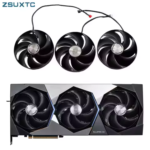 Graphics card fan RTX5080 RTX5090 GPU Fans PLD10020B12H DC12V 0.65A 4Pin for MSI GeForce RTX 5070 Ti