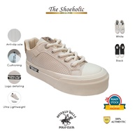 Beverly Hills Polo Club Ladies Sneaker Shoes BH35025 Kasut Sport Perempuan (White/Beige/Black)