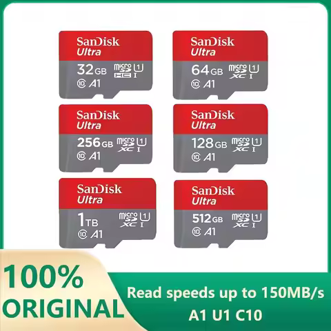 Sandisk Ultra Micro SD 128GB 32GB 64GB 256GB 400GB 512GB 1TB Micro SD Card SD/TF Flash Card Memory C