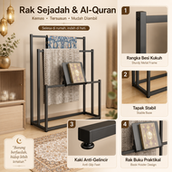 Mukena Hanger Rak Sejadah dan Quran 2 in 1 | Rak Mukena & Prayer Mat Hanger Quran Holder